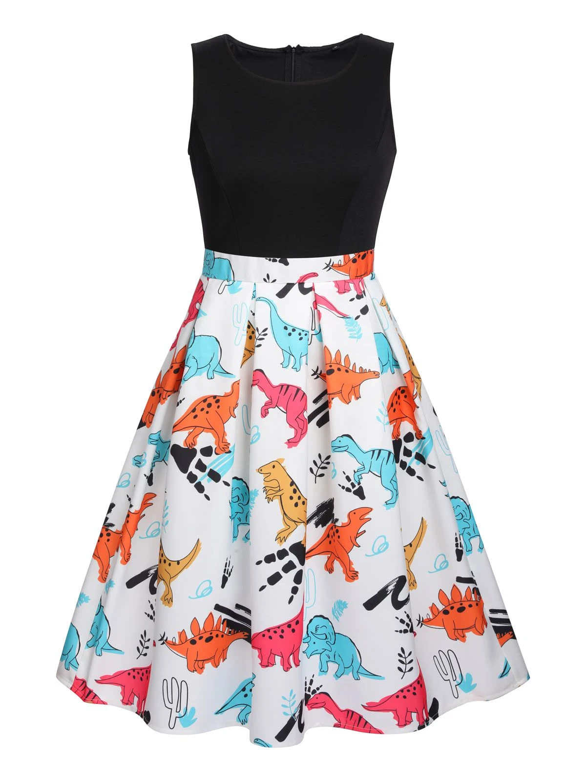 1950s Dinosaur Flare Dress 4 1950s Dinosaur Flare Dress - Image 2