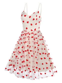 Heart 1950s Mesh Sling Dress -Women's Fashion Sales 05 3 5fab1b95 f436 4da9 b163 685f881fb618