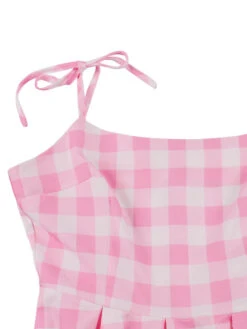 [Plus Size] Pink 1950s Plaid Strap Dress -Women's Fashion Sales 05 252633ae 8637 4b74 b192 473a0c85ca7a