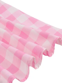 [Plus Size] Pink 1950s Plaid Strap Dress -Women's Fashion Sales 07 df343cb8 d47d 4c88 a1fd fef9a8e35b2c