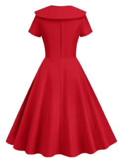 1950s Solid Lapel Swing Dress -Women's Fashion Sales 17 8604b74c b12b 45c9 b318 cb057f82a738