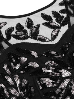 Black 1920s Sequin Maxi Flapper Dress -Women's Fashion Sales 1920s dress4
