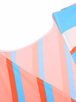 Bohemian Kimono Stripe Lace-Up Cover Up -Women's Fashion Sales 1J2A1073