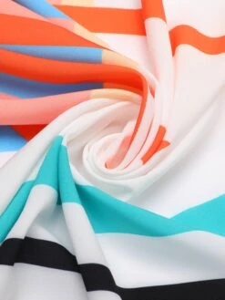 Bohemian Kimono Stripe Lace-Up Cover Up -Women's Fashion Sales 1J2A1076