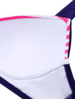 Pink & Blue 1950s Striped Halter Swimsuit -Women's Fashion Sales 1J2A9917 5