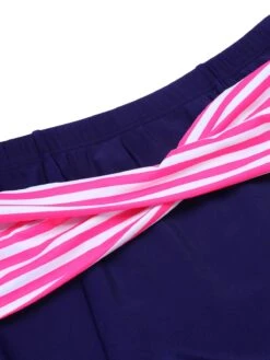 Pink & Blue 1950s Striped Halter Swimsuit -Women's Fashion Sales 1J2A9917 6