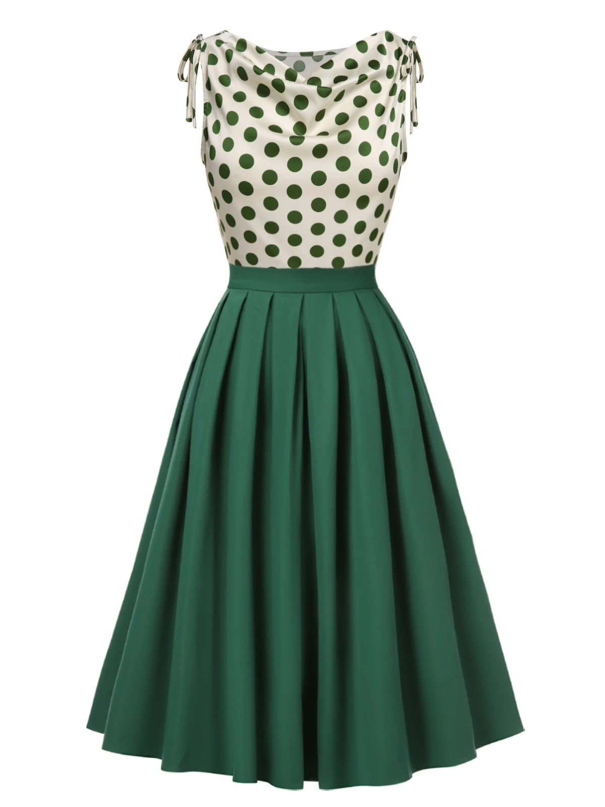 Green 1950s Solid Pleated Skirts 4 Green 1950s Solid Pleated Skirts - Image 2