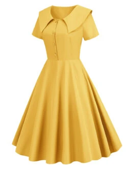 1950s Solid Lapel Swing Dress -Women's Fashion Sales 26 a3075ce7 b446 4645 85a9 3c4f0c1432f3