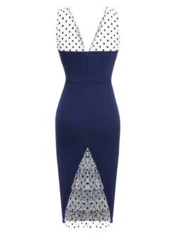 Dark Blue 1960s Patchwork Pencil Dress -Women's Fashion Sales 2 91f0a118 613a 4a7a bfd7 1c386fd68273