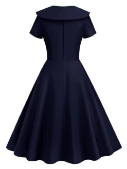 1950s Solid Lapel Swing Dress -Women's Fashion Sales 37 f81efc69 494b 4e71 bba0 23e25767fc0b