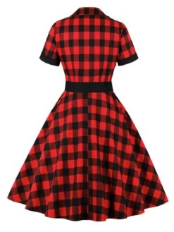 1950s Retro Contrast Short-Sleeved Lapel Dress -Women's Fashion Sales 3 123a02b5 cc5b 4ae3 bb0d db7de5f68ff9