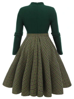 [Plus Size] Dark Green 1950s Plaid Knitting Dress -Women's Fashion Sales 3 b69c31e7 8cab 4d82 bfcf 8cde9d9413f0