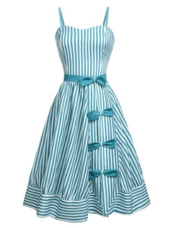 Turquoise 1950s Stripes Romper & Skirt -Women's Fashion Sales 3 ed3bf149 28bf 46be 813b 590bb7b6ea29