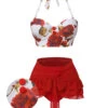 [Pre-Sale] 2PCS Red 1960s Roses Halter Swimsuit & Skirt Cover-Up -Women's Fashion Sales CBH181056 1 f3db858a 9a28 4fbd ade8 9fab3f681f41