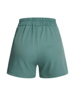 Mint Green 1950s Solid Pleating Decorative Pocket Shorts -Women's Fashion Sales D69A4274