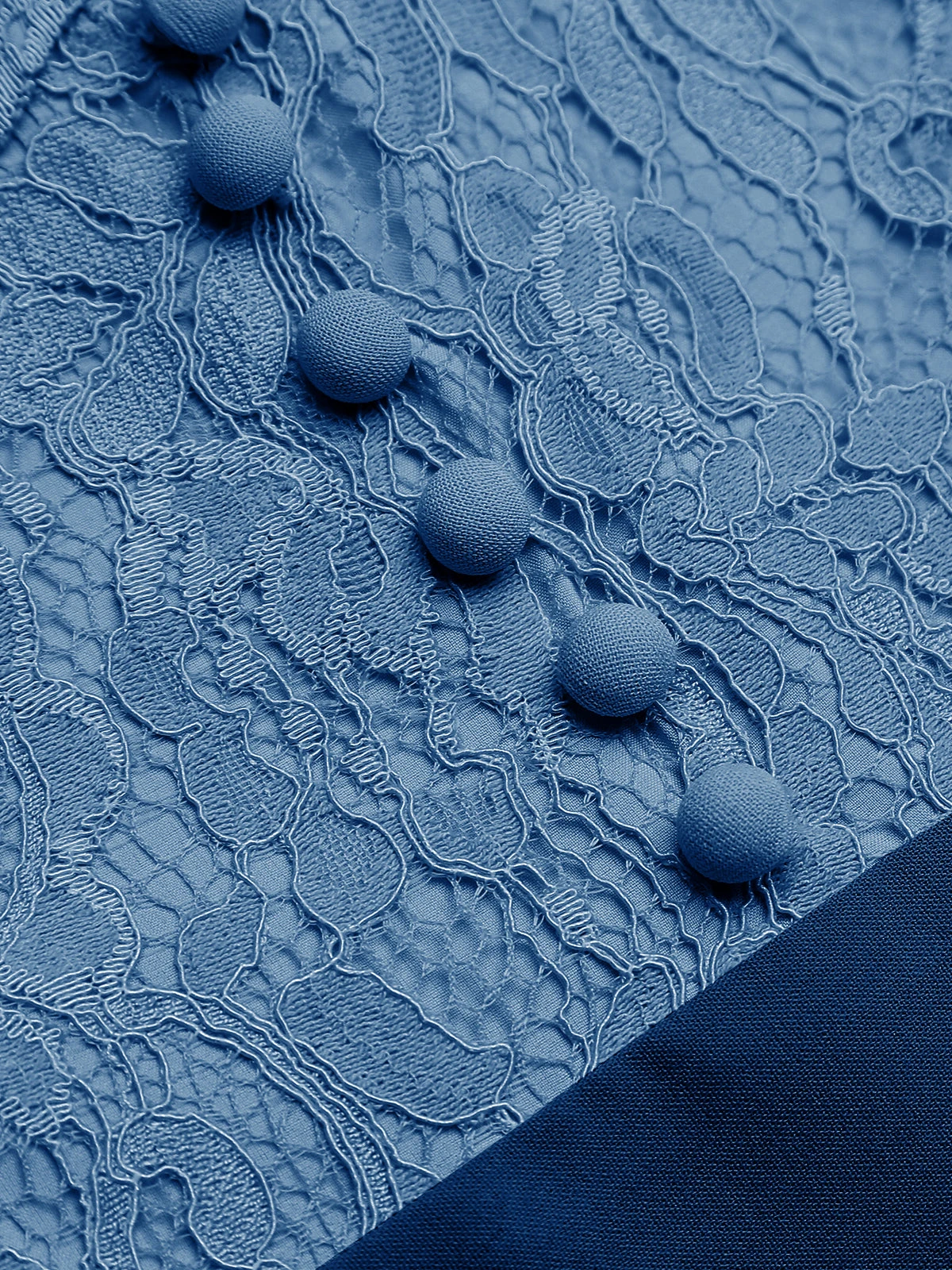 1960s Lace Button Solid Pencil Dress 5 1960s Lace Button Solid Pencil Dress - Image 3