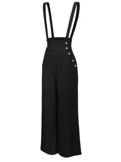 Black 1930s Solid Suspender Pants -Women's Fashion Sales IMG 8110 2fb715e2 5262 4813 9379 b5352cee1880