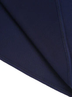 Navy Blue 1950s Striped Patchwork Dress -Women's Fashion Sales SCH000659 6