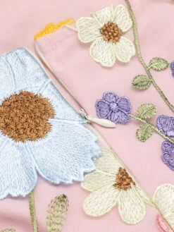 Pale Pink 1960s 3D Flower Mini Dress 14 Pale Pink 1960s 3D Flower Mini Dress -Women's Fashion Sales SCH000870 5