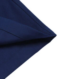 Navy Blue 1950s Solid Button Shorts -Women's Fashion Sales SCH000878 5