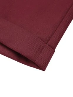 Red 1950s Pleated Turn Over Shorts -Women's Fashion Sales SCH000882 6 compressed