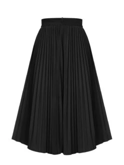 Black 1950s Elegant Pleated Skirt -Women's Fashion Sales SCH000907 2