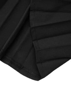 Black 1950s Elegant Pleated Skirt -Women's Fashion Sales SCH000907 5