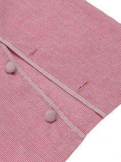 Pink 1960s Halter Stripes Belted Bodycon Dress -Women's Fashion Sales SCH001111 5 compressed