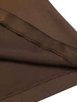 Coffee 1940s High Waist Solid Skirt -Women's Fashion Sales SCH001190 5 compressed