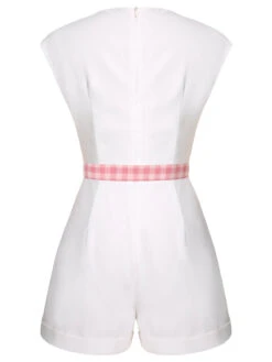 2PCS 1950s Pink Plaid Skirt & Romper With Belt -Women's Fashion Sales SCHL000021 3 4cbf027f 07f6 4976 bfd2 5c5d6c29c338