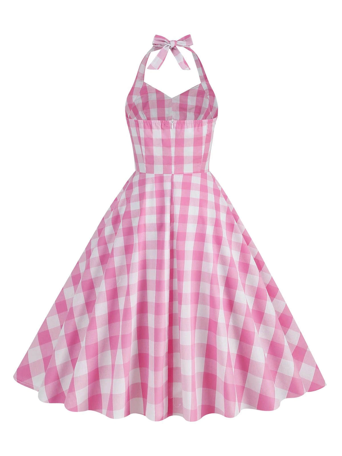 1950s Plaid Halter Swing Dress 5 1950s Plaid Halter Swing Dress - Image 3