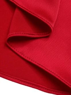 Red & White 1930s Sleeveless Slit Fishtail Dress -Women's Fashion Sales SCHL000566 6 compressed