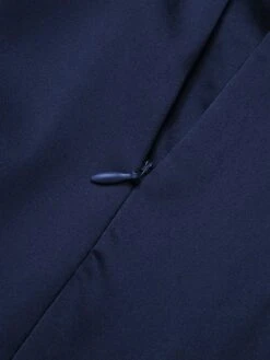 Blue 1940s Solid Short Sleeves Lapel Dress -Women's Fashion Sales SCHL000804 6 compressed