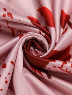 Pink 1950s Halloween Bloodstain Halter Dress -Women's Fashion Sales SCHL000825 6 compressed