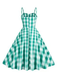 1950s Plaid Strap Swing Dress -Women's Fashion Sales SCHL001478 G 2