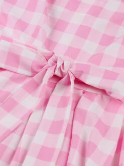 Pink 1950s Spaghetti Strap Plaid Swing Dress -Women's Fashion Sales SCHL001821 5