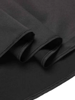 Black 1950s Solid Elastic Waist Pleated Skirt -Women's Fashion Sales SCHL002413 6 compressed