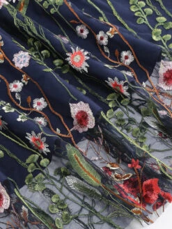 1950s Floral Embroidered Mesh Skirt -Women's Fashion Sales SCHL002801 RBL 4