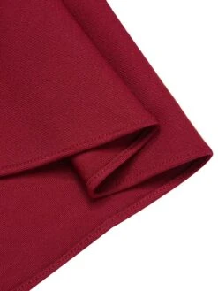 Red 1940s Buttoned Solid Skirt 14 Red 1940s Buttoned Solid Skirt -Women's Fashion Sales SCHL002968 5 compressed