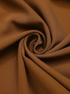 Brown 1950s Solid Elastic Waist Belt Skirt -Women's Fashion Sales SCHL003019 5