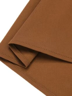 Brown 1950s Solid Elastic Waist Belt Skirt -Women's Fashion Sales SCHL003019 6