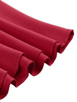 1950s Solid Ruffle Sleeve Bow Neck Dress -Women's Fashion Sales SCHL003045 R 5