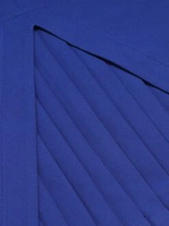 Blue 1960s Cowl Striped Lace-Up Wrap Dress -Women's Fashion Sales SCHL003187 5