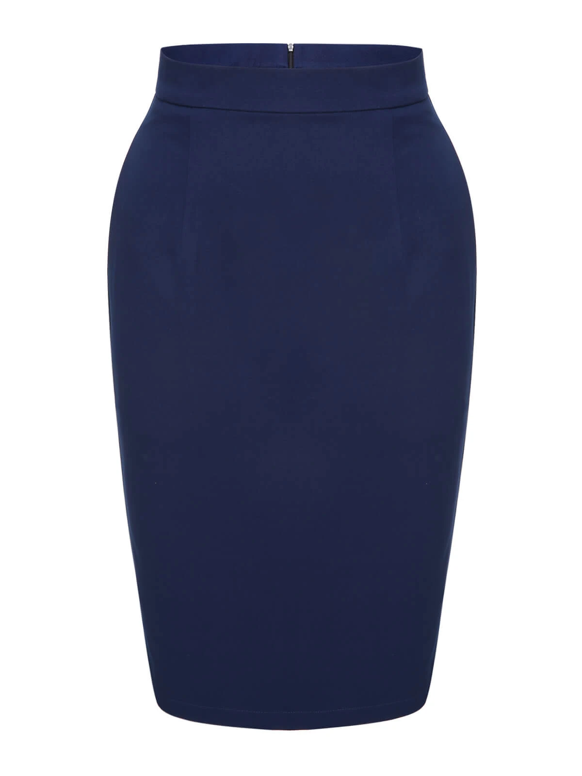 Blue 1960s Solid Back Split Pencil Skirt 4 Blue 1960s Solid Back Split Pencil Skirt - Image 2