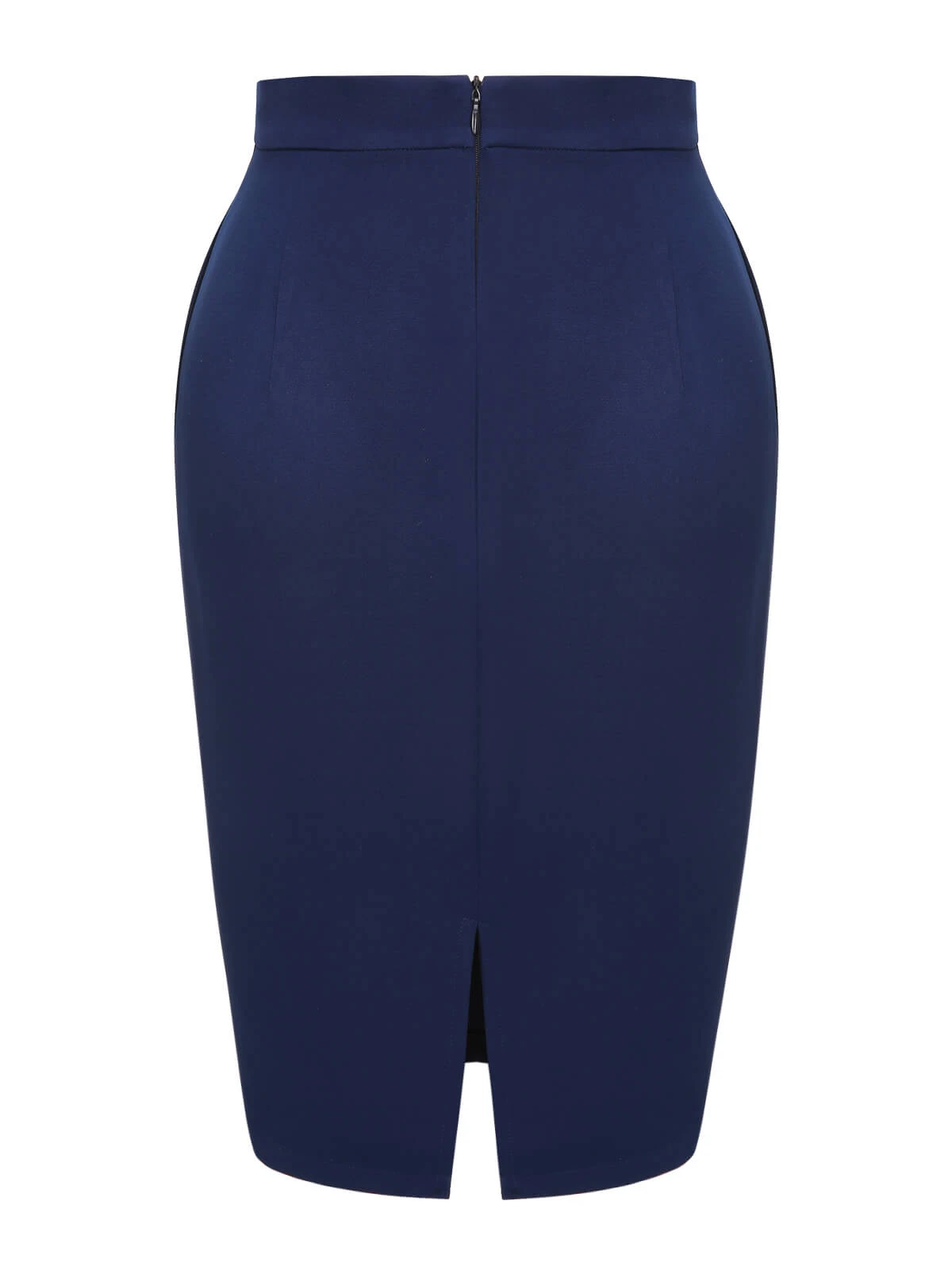 Blue 1960s Solid Back Split Pencil Skirt 6 Blue 1960s Solid Back Split Pencil Skirt - Image 4