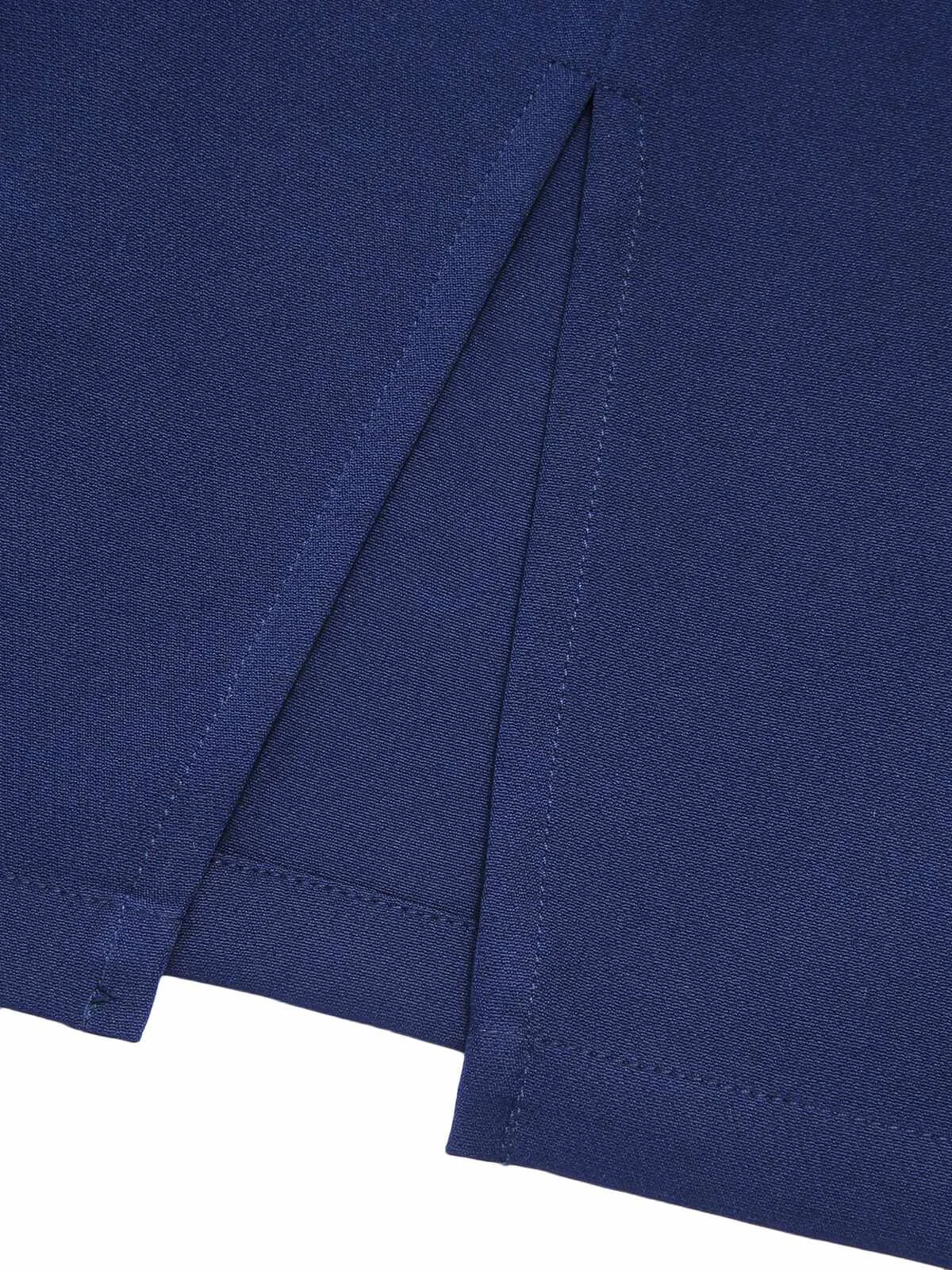 Blue 1960s Solid Back Split Pencil Skirt 8 Blue 1960s Solid Back Split Pencil Skirt - Image 6