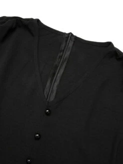 [Plus Size] Black 1930s Mesh Lantern Sleeve Belted Jumpsuit -Women's Fashion Sales SCHL003357 B 1 5 compressed