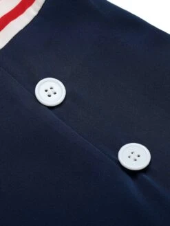 1960s Halter Stripes Bow Belted Dress 14 1960s Halter Stripes Bow Belted Dress -Women's Fashion Sales SCHL003516 5 compressed