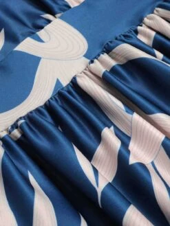 Blue 1940s One-Shoulder Plants Slit Dress -Women's Fashion Sales SCHL003531 4 compressed