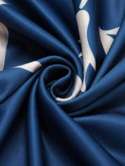 Blue 1940s One-Shoulder Plants Slit Dress -Women's Fashion Sales SCHL003531 5 compressed